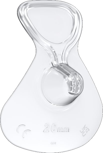 Flow nipple shield with visible milk channel